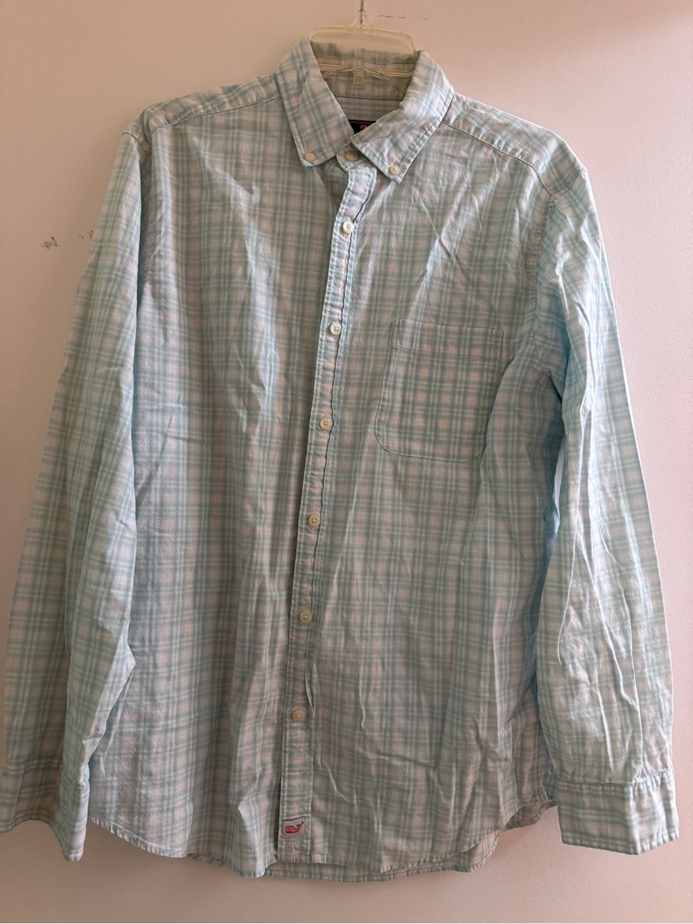 Vineyard Vines Light Blue Plaid Button-Down Men's Shirt